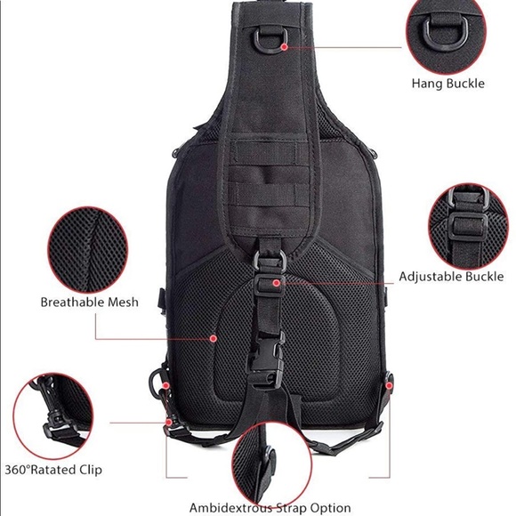 Tactical Sling Bag Pack Military Shoulder Sling - Picture 7 of 9